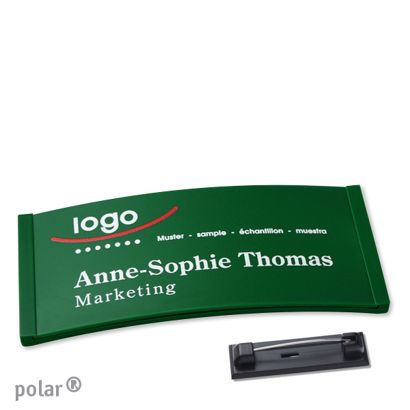 Namensschilder polar® color-complete Nadel 74 x 34 mm  | grün 