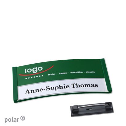 Namensschilder polar® color-print Nadel 65 x 30 mm  | grün 