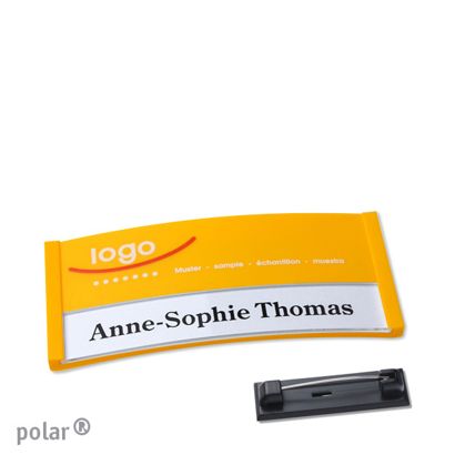 Namensschilder polar® color-print Nadel 65 x 30 mm  | gelb 