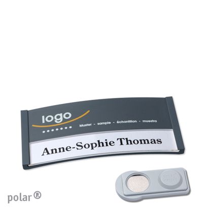 Namensschilder polar® color-print Magnet 65 x 30 mm  | anthrazit  | smag® Magnet 