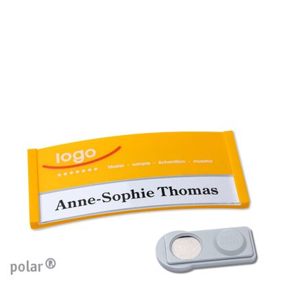 Namensschilder polar® color-print Magnet 65 x 30 mm  | gelb  | smag® Magnet 