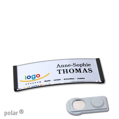 Namensschilder polar quick-print Magnet 64 x 22 mm | smag Magnet | schwarz