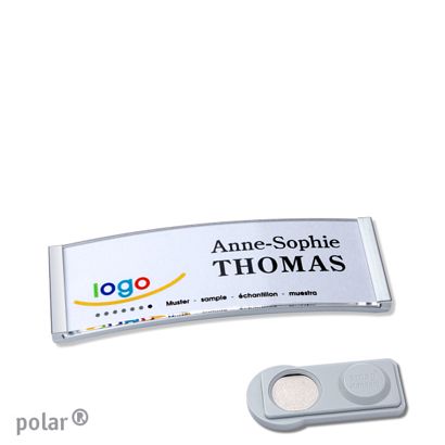 Namensschilder polar quick-print Magnet 64 x 22 mm | smag Magnet | edelstahl