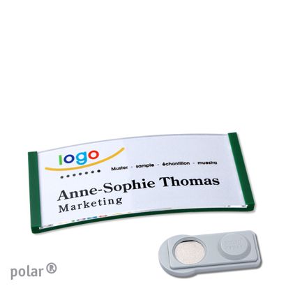 Namensschilder polar quick-print Magnet 65 x 30 mm | smag Magnet | grün