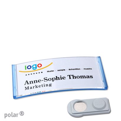 Namensschilder polar® quick-print Magnet 65 x 30 mm  | smag® Magnet  | transluzent|blau 
