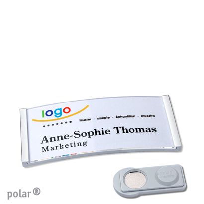 Namensschilder polar® quick-print Magnet 65 x 30 mm  | smag® Magnet  | edelstahl 
