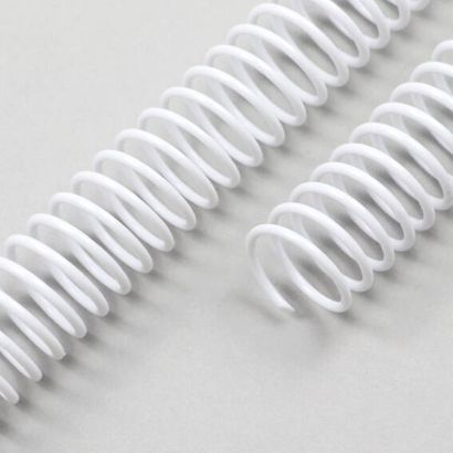 Spiralbinderücken, Plastikspiralen, DIN A4, 4:1 Teilung 28 mm | weiß 