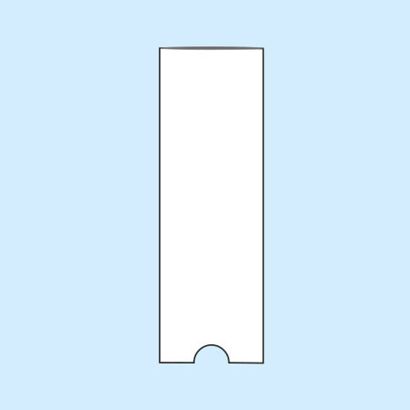 Selbstklebende Beschriftungsfenster, Schmalseite offen 25 x 75 mm 
