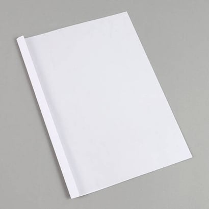Thermobindemappe A4, Lederkarton, 40 Blatt, weiß | 4 mm  | 230 g/m²