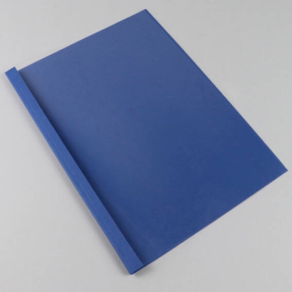 Thermobindemappe A4, Lederkarton, 60 Blatt, dunkelblau | 6 mm | 230 g/m²