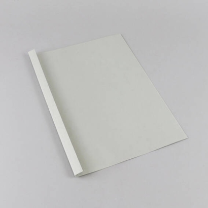 Thermobindemappe A4, Lederkarton, 40 Blatt, grau | 4 mm | 250 g/m²