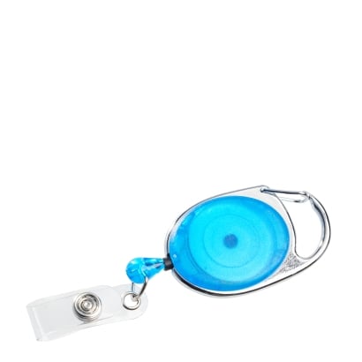 Ausziehbarer Schlüsselanhänger blau|transparent