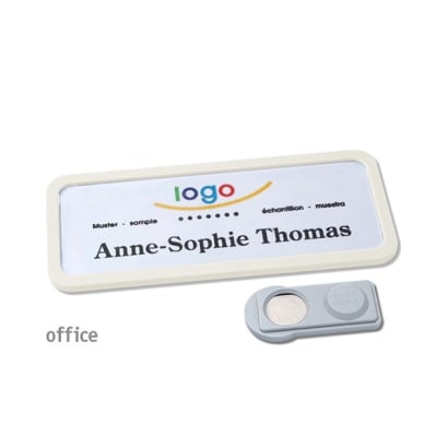 Namensschilder Office 30 smag® Magnet weiß 