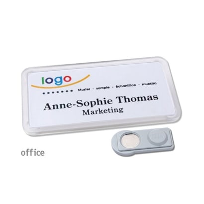 Namensschilder Office 40 smag® Magnet transparent 