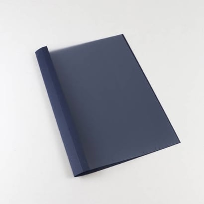Ösenmappe A4, Lederkarton, 65 Blatt, dunkelblau | 6 mm