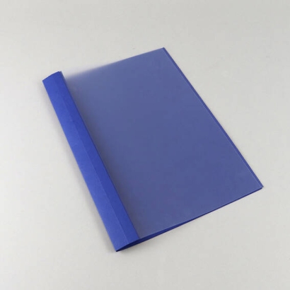 Ösenmappe A4, Lederkarton, 25 Blatt, blau | 2 mm