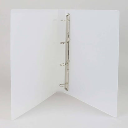 Ringbuch A4, transparent 4-Ring Combi-Mechanik | 20 mm | mit Außentasche