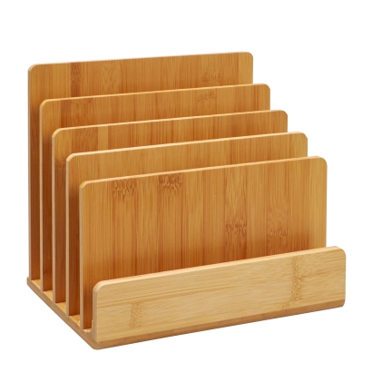 Briefständer Holz mit 5 Fächern 