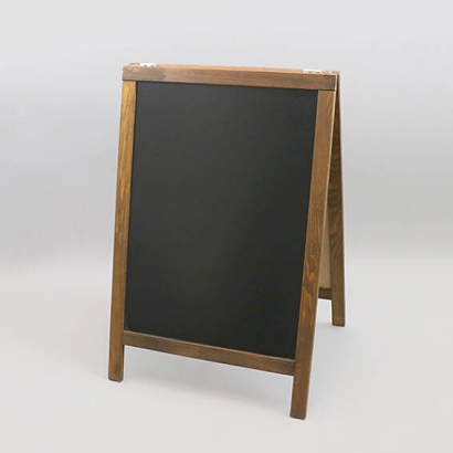Kundenstopper Holz BASIC S, 44 x 66 cm Kreidetafel 