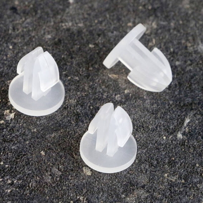 Steckknöpfe aus Kunststoff, transparent 3 mm