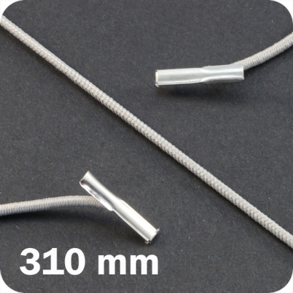 Gummizugschnüre 310 mm mit 2 Splinten, grau 
