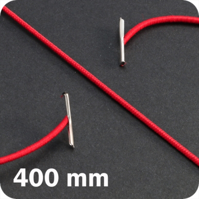 Gummizugschnüre 400 mm mit 2 Splinten, rot 