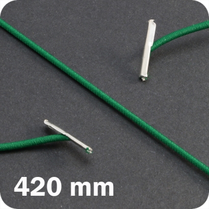 Gummizugschnüre 420 mm mit 2 Splinten, grün 