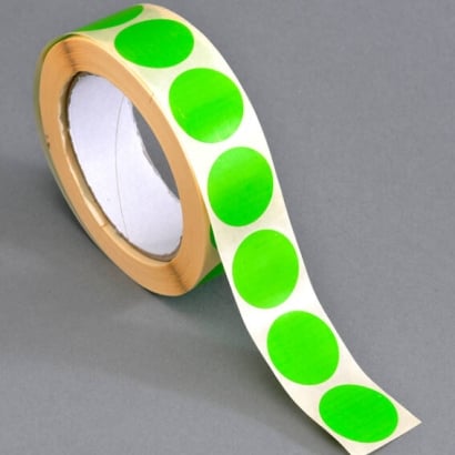 Markierungspunkte aus Papier hellgrün | 30 mm