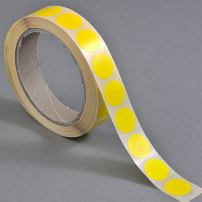 Markierungspunkte aus Papier gelb | 30 mm