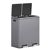 Tretmülleimer 2x 30 Liter, Softclose hellgrau