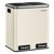 Tretmülleimer 2x 15 Liter, Softclose beige