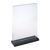 magnetischer T-Aufsteller mit schwarzem Sockel A4 - 210 x 297 mm  | Hochformat 