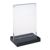 magnetischer T-Aufsteller mit schwarzem Sockel A6 - 105 x 148 mm  | Hochformat 