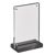 magnetischer T-Aufsteller mit schwarz-matten Sockel A6 - 105 x 148 mm  | Hochformat 