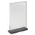 magnetischer T-Aufsteller mit schwarz-matten Sockel A4 - 210 x 297 mm  | Hochformat 