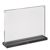 magnetischer T-Aufsteller mit schwarz-matten Sockel A4 210 x 297 mm  | Querformat 