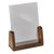 Tischaufsteller Holz LignoLine Hochformat | A6 | Walnussholz, Acryl (PMMA)