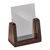 Tischaufsteller Holz LignoLine Hochformat | A7 | Walnussholz, Acryl (PMMA)