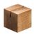 Kartenhalter SQUARE gerader Einsteckschlitz | 30 x 30 mm | Buchenholz | braun geölt
