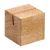 Kartenhalter SQUARE schräger Einsteckschlitz | 30 x 30 mm | Buchenholz | braun geölt