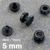 Druckösen Kunststoff, dicke Ausführung schwarz  | 5 mm