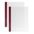 Einbanddeckel Folie A4, NOBLESS, Kartonleiste mit Aufschlag-Rille bordeaux|transparent 