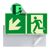 Fluchtwegschild langnachleuchtend, Kunststoff, ISO 7010 links abwärts 