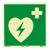 Rettungszeichen Defibrillator langnachleuchtend, Kunststoff, ISO 7010 150 x 150 mm 