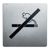 Hinweisschild, Edelstahl, 90 x 90 mm Rauchverbot