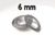 Ösen für Hand Ösenpresse BB-XOEP, Stahl vernickelt, Pack mit 100 Stück 6 mm