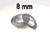 Ösen für Hand Ösenpresse BB-XOEP, Stahl vernickelt, Pack mit 100 Stück 8 mm