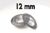 Ösen für Hand Ösenpresse BB-XOEP, Stahl vernickelt, Pack mit 100 Stück 12 mm