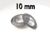 Ösen für Hand Ösenpresse BB-XOEP, Stahl vernickelt, Pack mit 100 Stück 10 mm