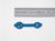 Briefknopf Beta, 30 x 5 mm blau 